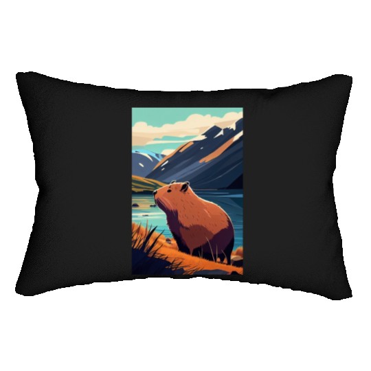 Capybara Nature Capibara Lumbar Pillows