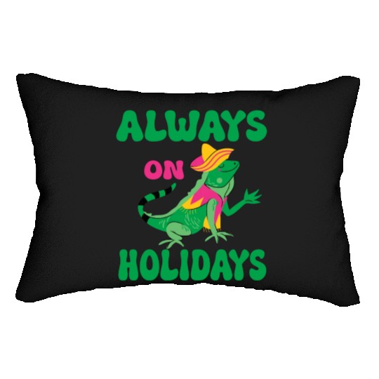 always on holidays Lumbar Pillows