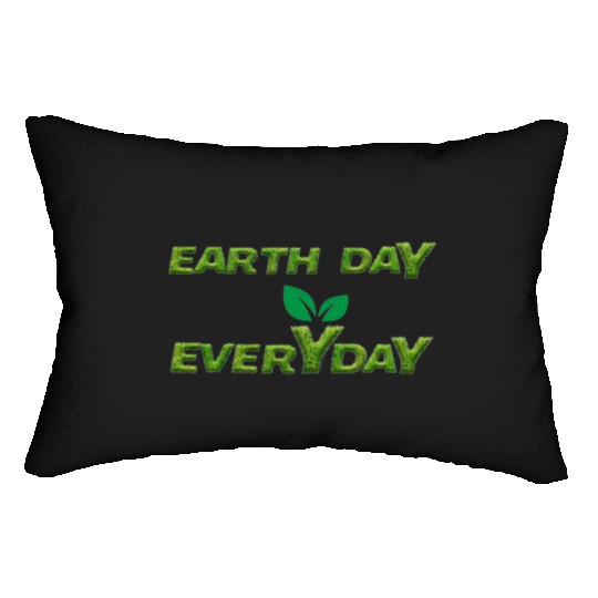 Earth day everyday Lumbar Pillows