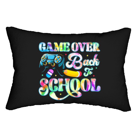 Funny Game Over Teacher Kids Video Game Back To Lumbar Pillows