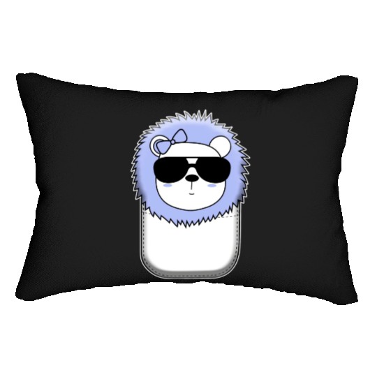 Cute Lion In The Pocket Pocket Kittens Cats Cat Lumbar Pillows