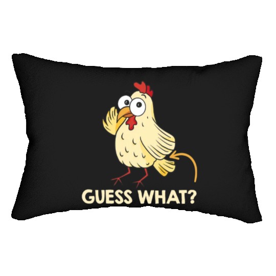 Guess What Chicken Butt Chickens Farmer Lumbar Pillows