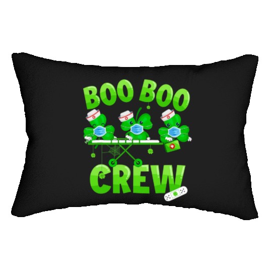 Boo Boo Crew Nurse St Patricks Day Shamrock Lumbar Pillows