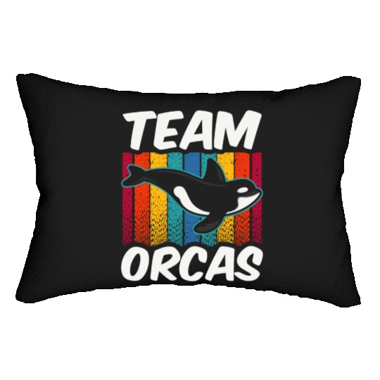 Team Orcas Orca Protect Whale Sea Lumbar Pillows