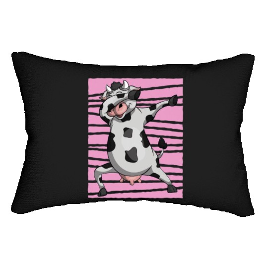 Farm Animal Lover Farmer Funny Dabbing Cow Lumbar Pillows