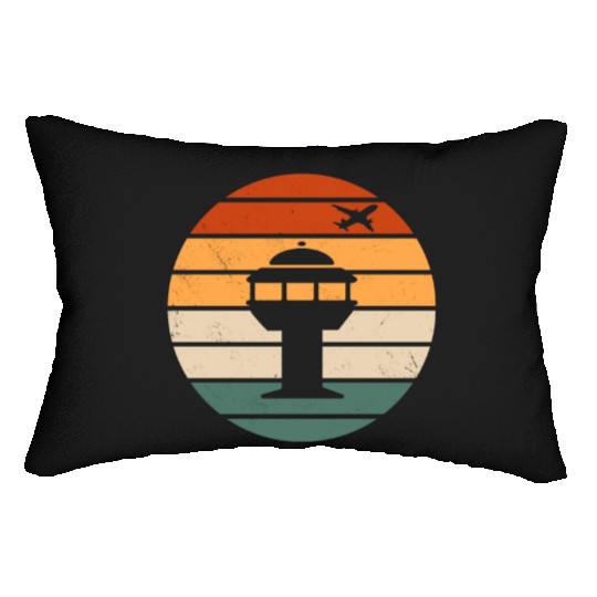 Retro Air Traffic Control Tower Lumbar Pillows