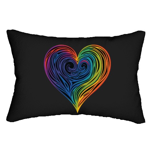 Pride & Joy: Rainbow Heart, Embracing LGBT Love & Lumbar Pillows