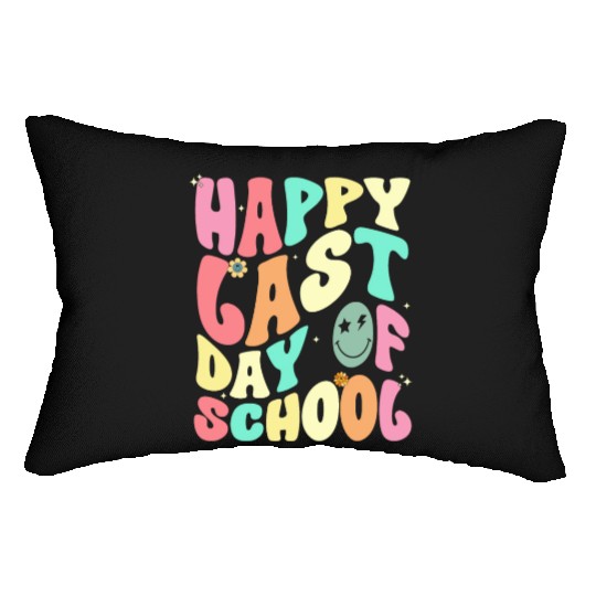 Groovy Happy Last Day of School Teacher Student Lumbar Pillows