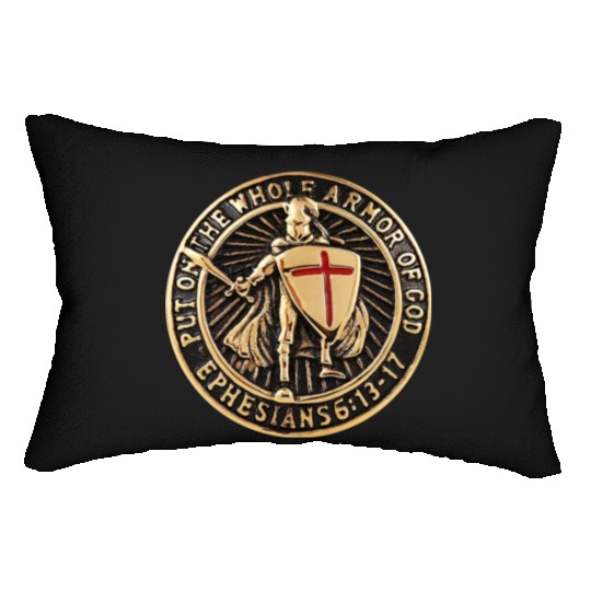 Armor Of God Christian Knight Lumbar Pillows