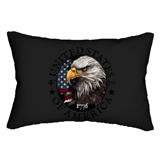 Proud American Independence Day Freedom Lumbar Pillows