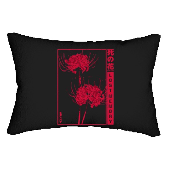 Lost Memory - red spider lily Lumbar Pillows