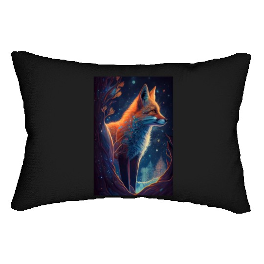 Fox Galaxy Nature Lumbar Pillows