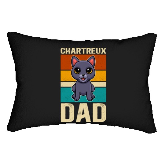 Chartreux Dad Cat Owner Lumbar Pillows