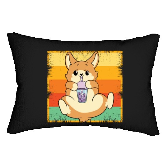Bubble Tea Lover Boba Tea Drinker Dog Owner Lumbar Pillows
