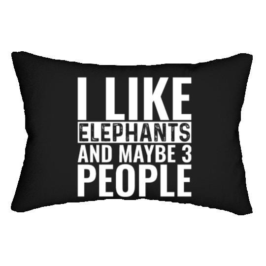 I Like Elephants And Maybe 3 People Lumbar Pillows