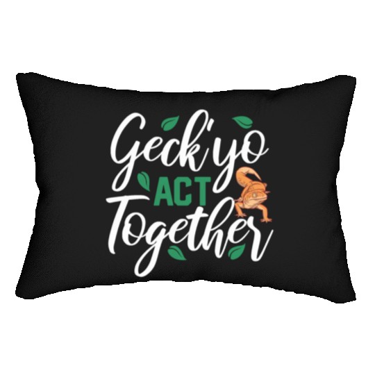 Gecko Gifts Reptile Lover Keeper Lumbar Pillows
