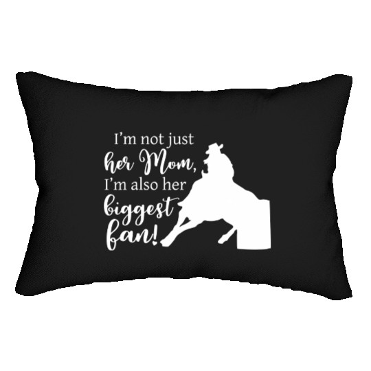 Mom Barrel Racing Horse Riding Racer Back Print Lumbar Pillows