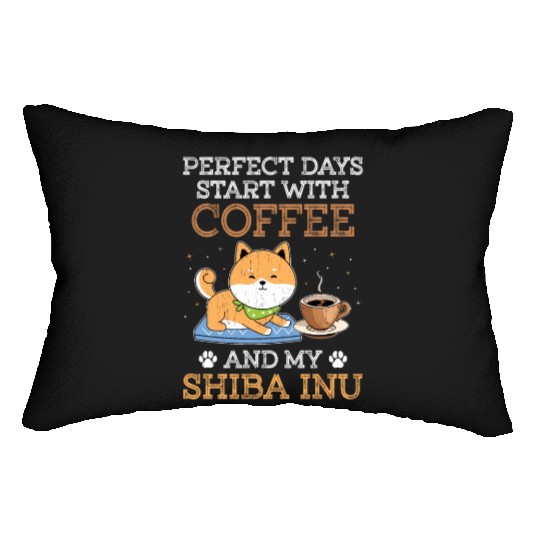 Shiba Inu Dog Lover Puppy Breeder Coffee Drinker Lumbar Pillows