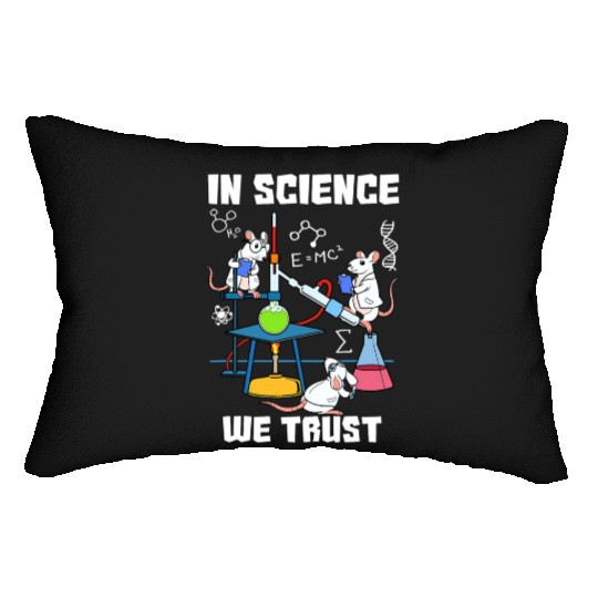 Funny In Science We Trust Laboratory Chemicals Lumbar Pillows