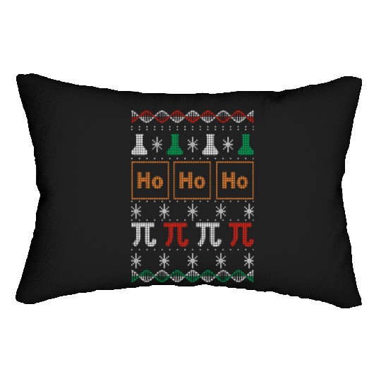 Chemistry Laboratory Science Ugly Christmas Lumbar Pillows