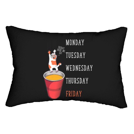 Cat Lover Funny Weekend Party Lumbar Pillows