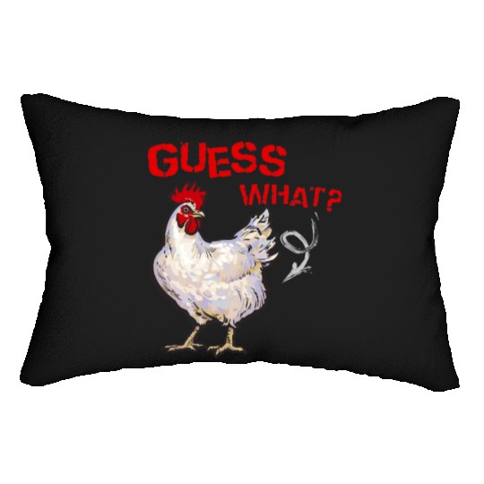 Funny Guess What Chicken Butt Farmer Chicken Buffs Lumbar Pillows