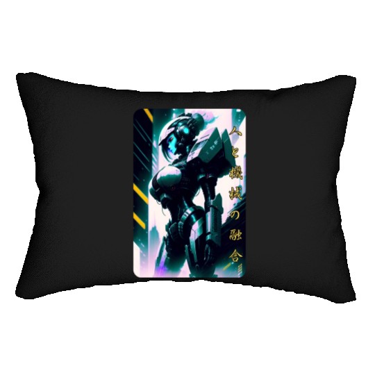 Neon Nights: A Cyberpunk Design 7 Lumbar Pillows