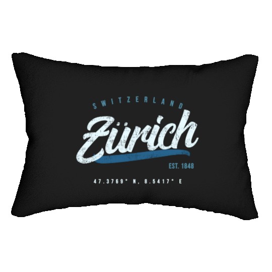 Zurich Switzerland Travel Lumbar Pillows