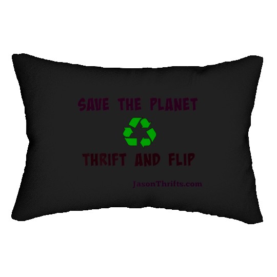 Save The Planet Thrift And Flip Light Colors Lumbar Pillows