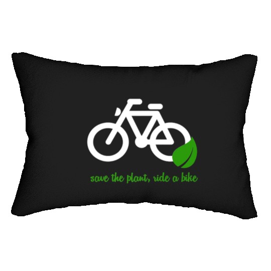 Save The Planet Ride A Bike Lumbar Pillows