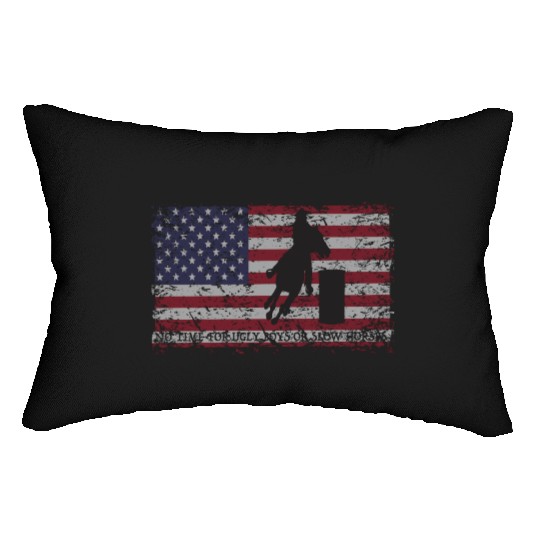 Barrel Racing Horse Racing And Rodeo Lumbar Pillows
