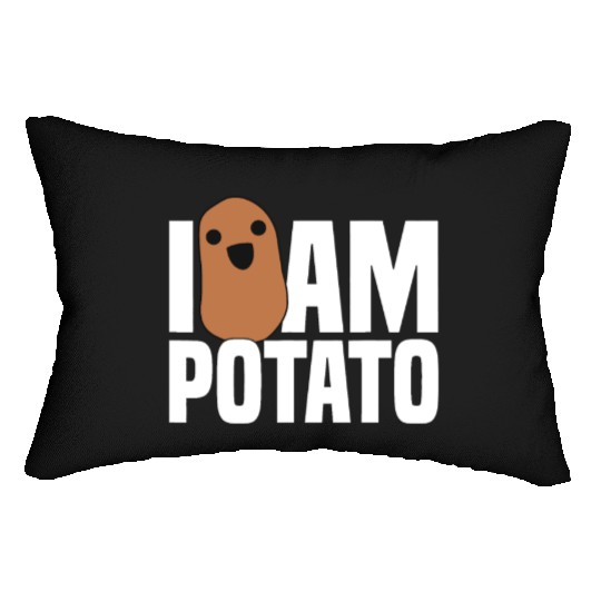 I Am Potato - Funny Potato, Food Lumbar Pillows