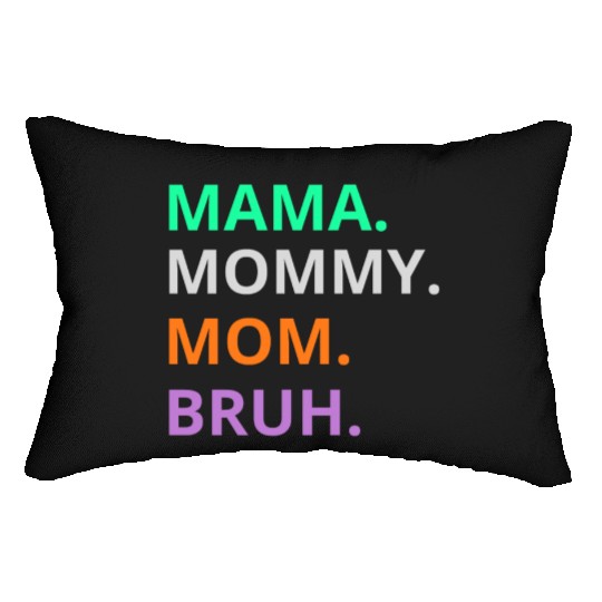 vintage international women's day mama,mommy;bruh Lumbar Pillows