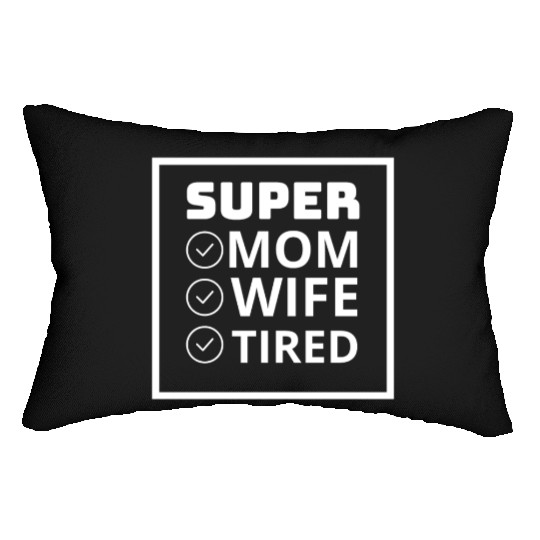 vintage international women's day mom,wife,tired Lumbar Pillows