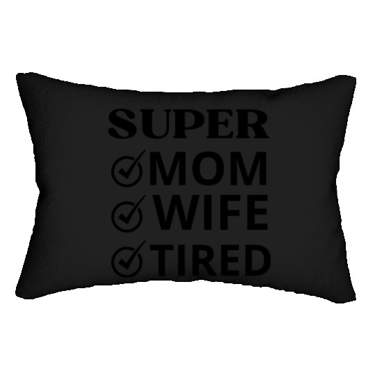 vintage international women's day mom,wife,tired Lumbar Pillows