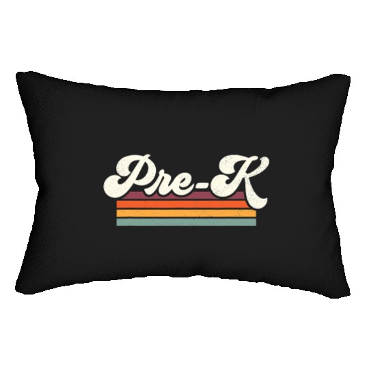 Retro Pre K Teacher Back To School Lumbar Pillows