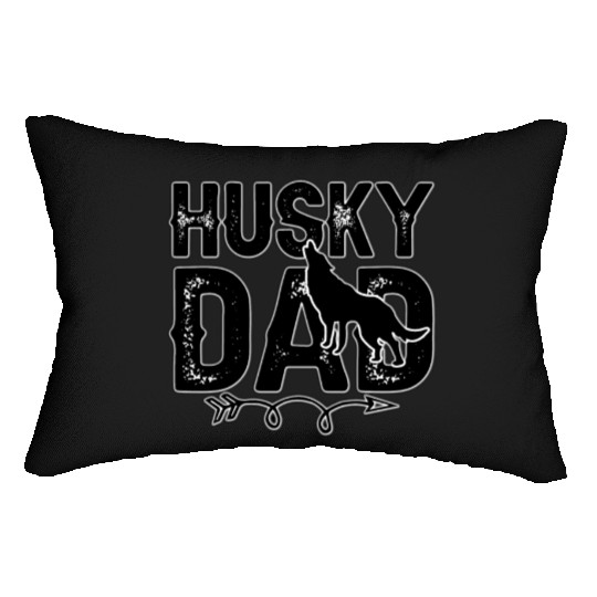 Husky Dad Lumbar Pillows, Cute dad Lumbar Pillows for father