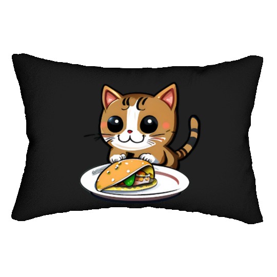 Cute Cat and Taco: A Playful Combination for Your Lumbar Pillows