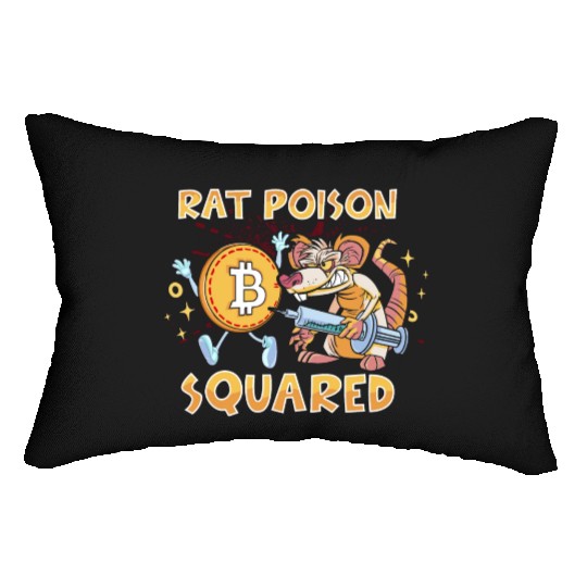 Rat Poison Squared funny Lumbar Pillows