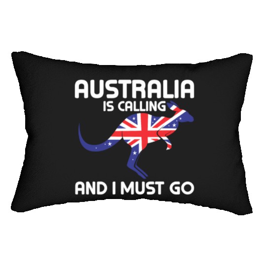 Australia Is Calling And I Must Go Kangaroo Austra Lumbar Pillows