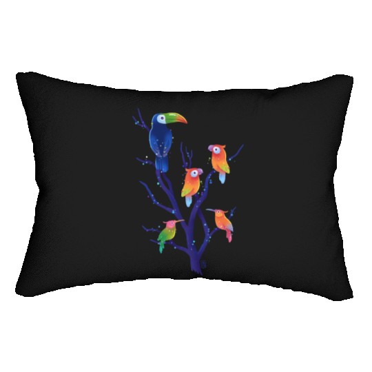 Birds Of Paradise Lumbar Pillows