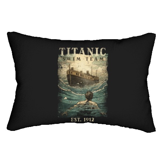 Titanic Swim Team Established 1912 RMS Titanic Lumbar Pillows