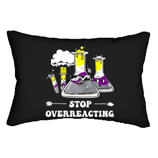 Non Binary Pride Flag Chemistry Teacher Lumbar Pillows