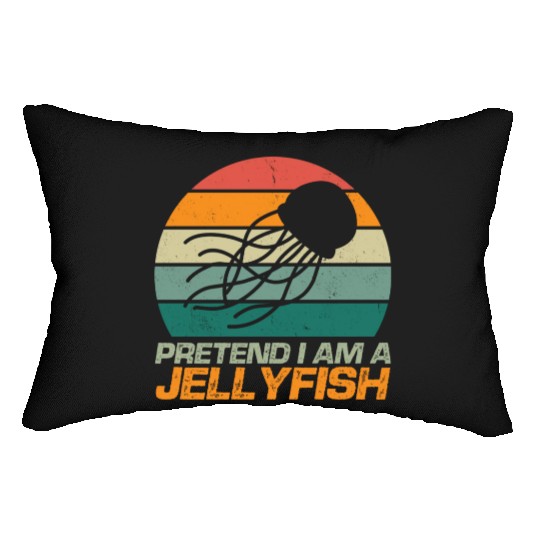 Retro Pretend I m A Jellyfish Ocean Lover Vintage Lumbar Pillows