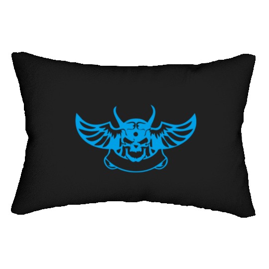 angry bird skull Lumbar Pillows