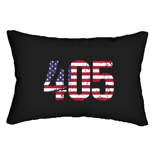 405 Oklahoma Area Code Lumbar Pillows