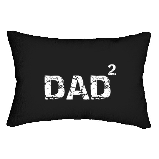 Father's Day Gift from Kids Dad of 2 Funny Dad Squ Lumbar Pillows