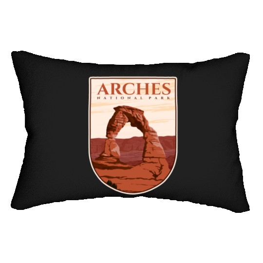 Arches national park Lumbar Pillows