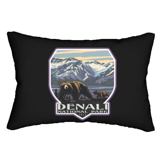 Denali national park Lumbar Pillows