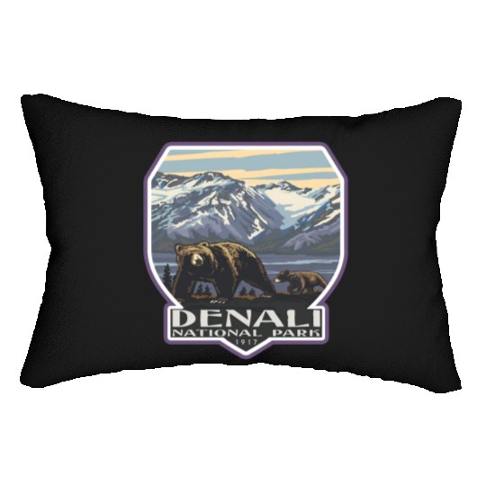 Denali national park Lumbar Pillows